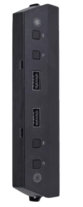 Lian Li LAN216-1X -I/O-moduuli RGB-valaistuksella, musta