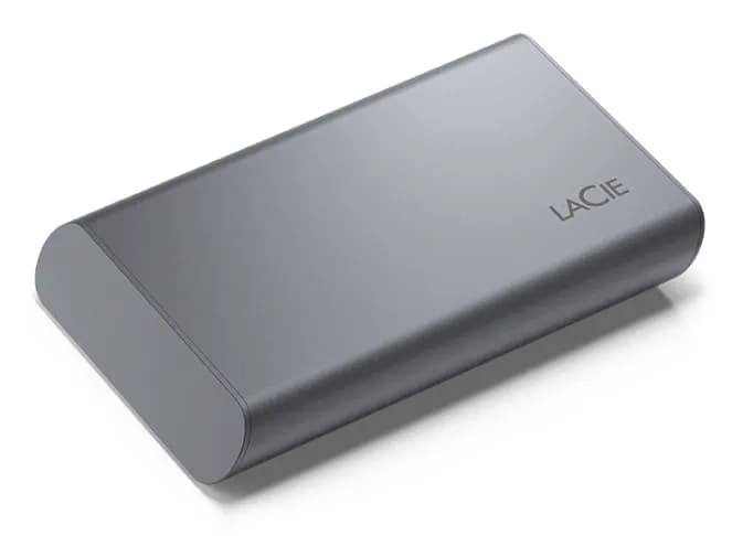 LaCie Mobile Secure 2 Tt USB 3.2 Gen 2 (USB-C) -ulkoinen SSD, kannettava, laitteistosalaus, iskunkestävä, harmaa
