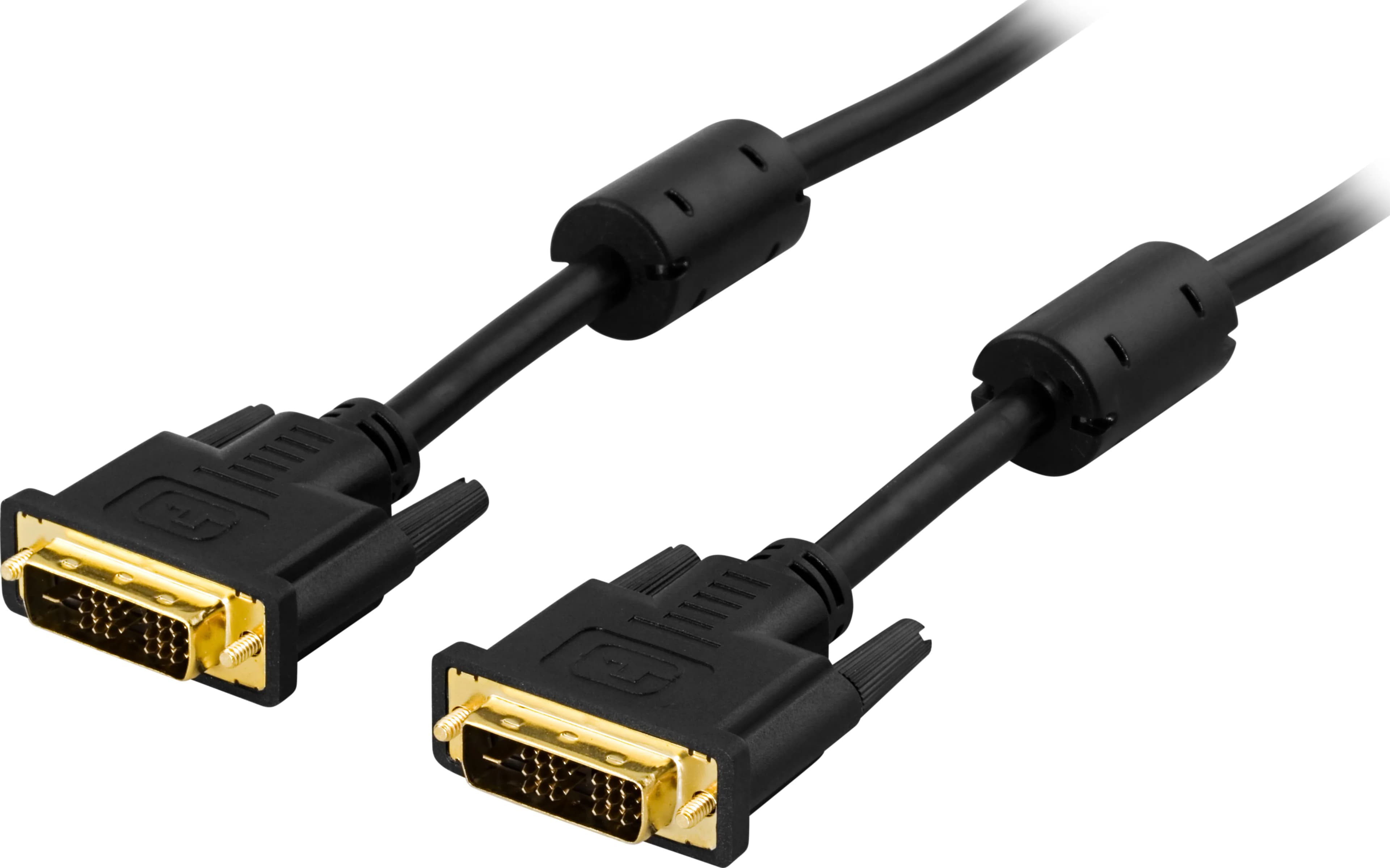 Deltaco DVI-D Single Link -kaapeli, 3 m, musta