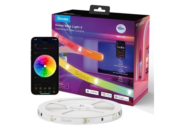 Govee RGBIC LED Lightstrip -valonauha, 10m
