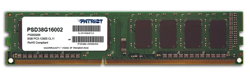 Patriot 8 Gt (1 x 8 Gt) DDR3 1600 MHz, CL11 -muisti