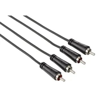 Hama 2x RCA -audiokaapeli, 1,5 m, musta