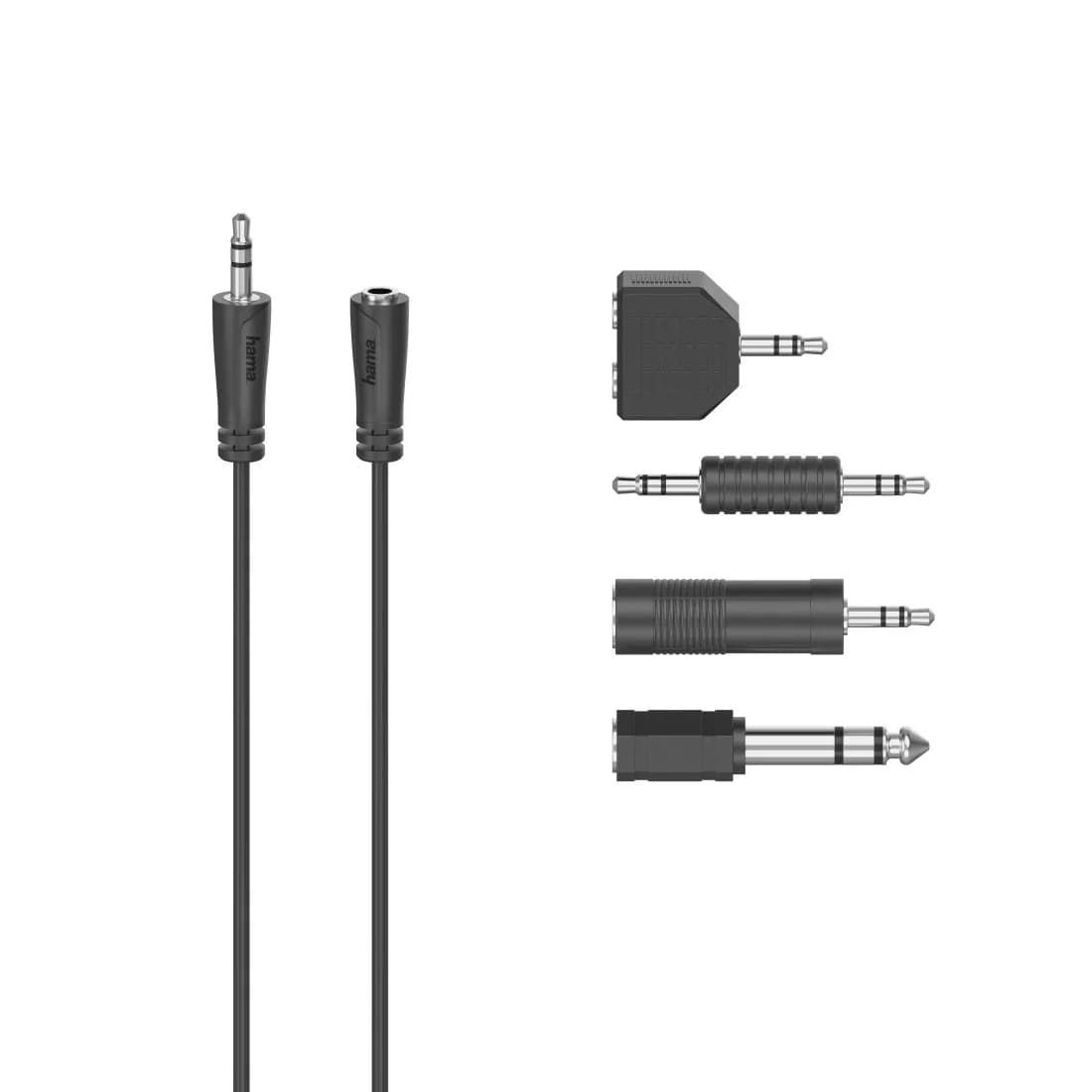 Hama 3.5mm – 3.5mm -adapteri, Musta