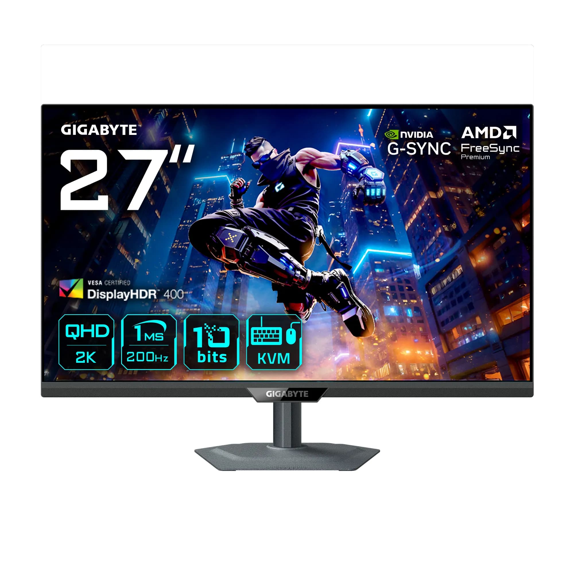 GIGABYTE M27Q2 QD 27"" QHD, SS-IPS -pelinäyttö, USB-C hub