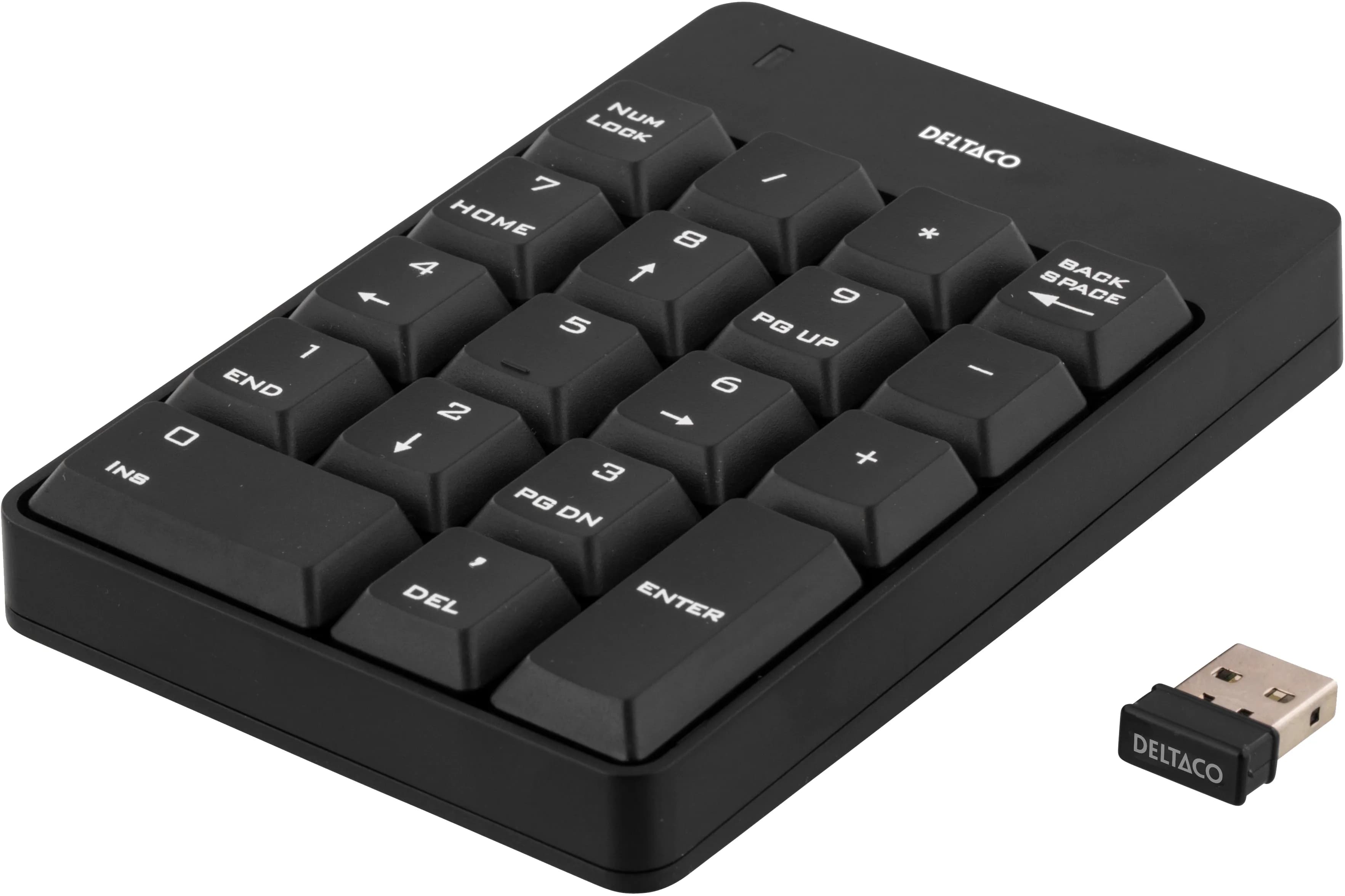 Deltaco TB-144 -numeronäppäimistö, Musta