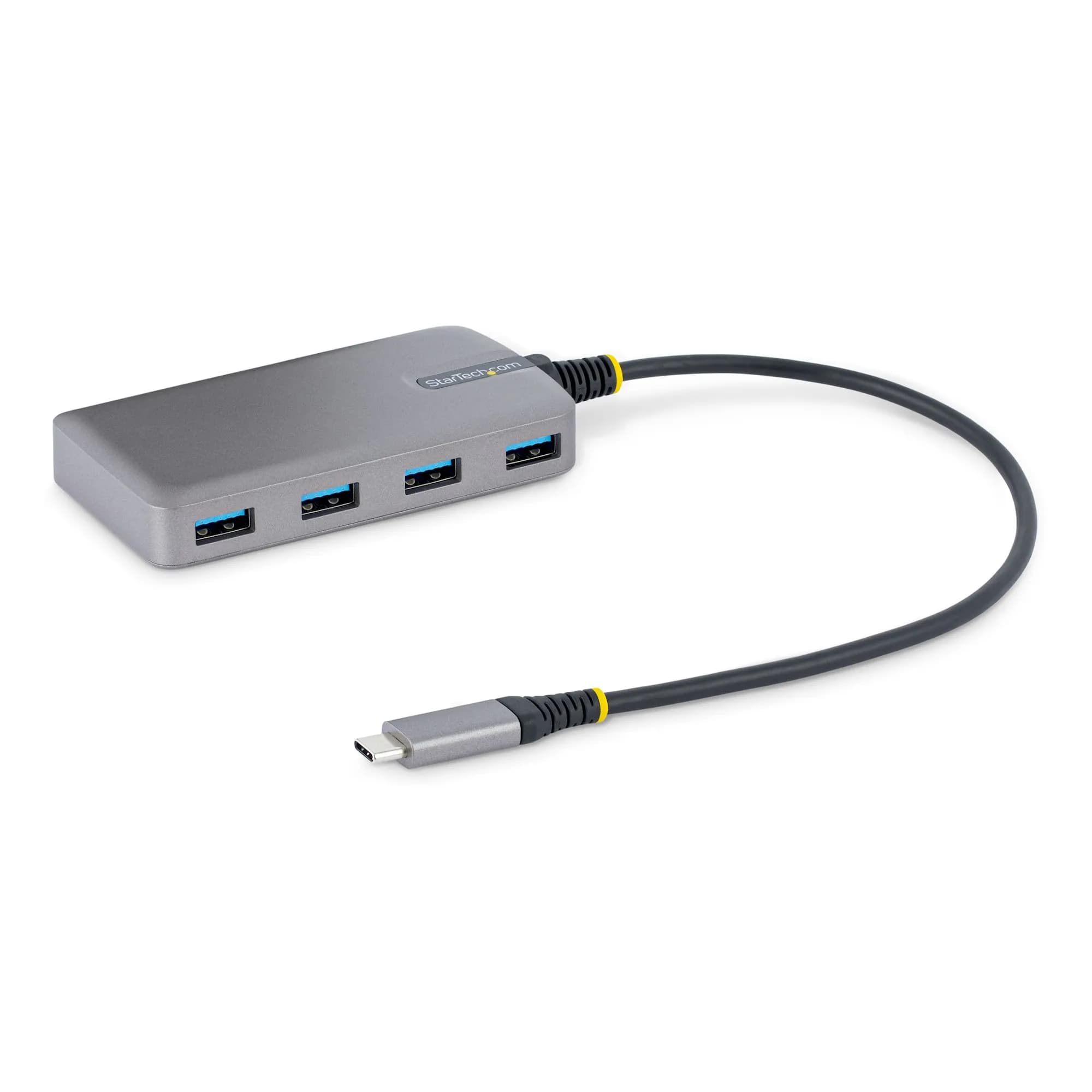 STARTECH.COM 4-Port USB-C Hub 5Gbps Bus Powered 4x USB-A Ports Optional Auxiliary Power Portable USB Type-C Hub 1ft/30cm Cable