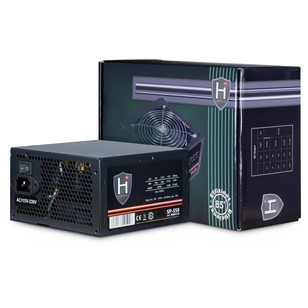 INTER-TECH HIPOWER SP-550 550W -virtalähde, 80 Plus Bronze
