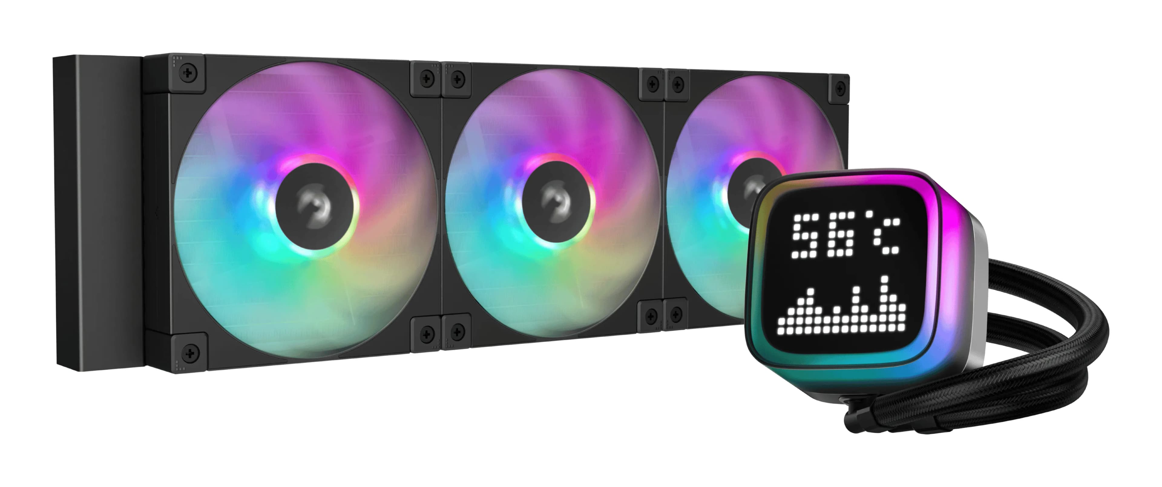 DeepCool LP360 360mm ARGB -nestejäähdytin, musta