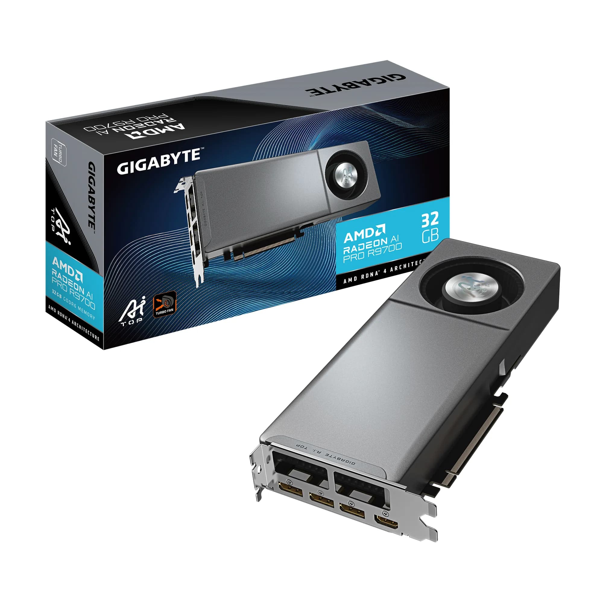 Gigabyte Radeon AI PRO R9700 AI TOP OC 32 Gt -näytönohjain