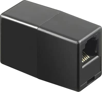 DELTACO modulaarijatkokappale 8P/8C, suojaamaton, RJ45, musta