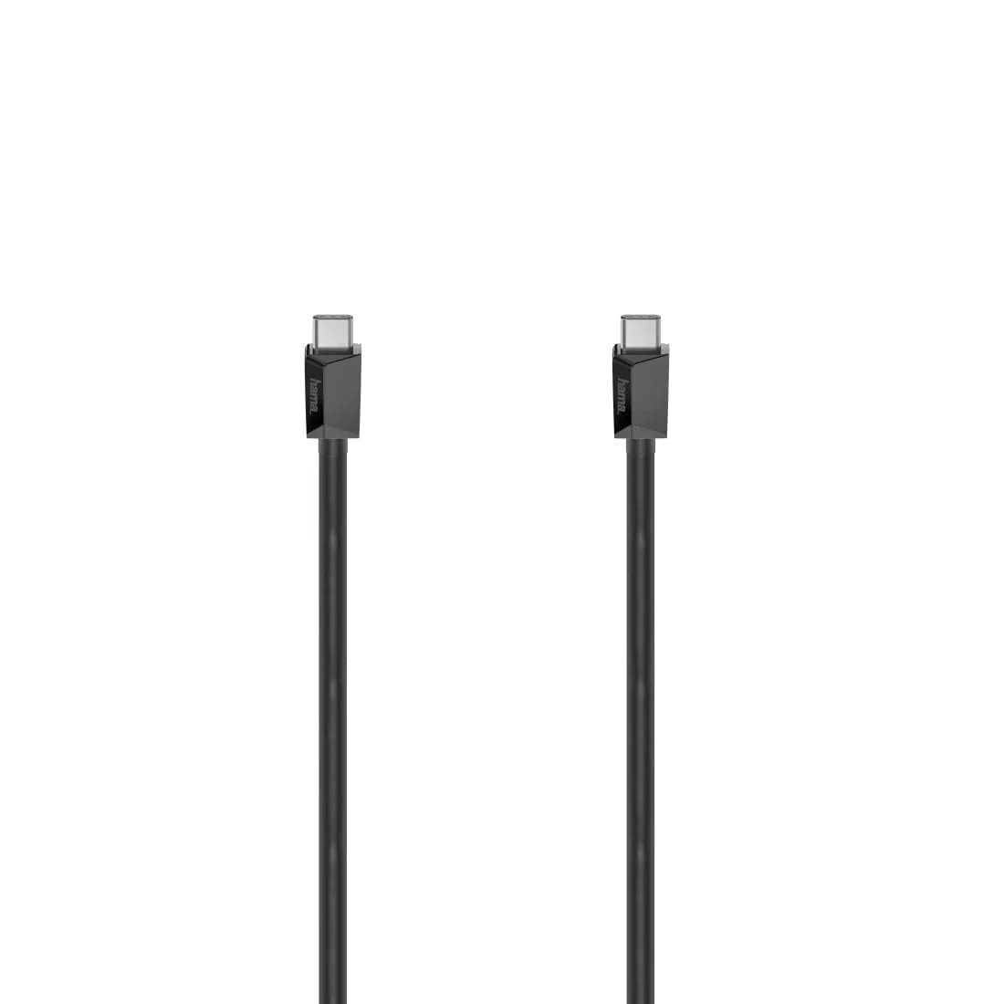 Hama HA-00200648 USB-C -kaapeli, 100 W, 0,75 m, musta