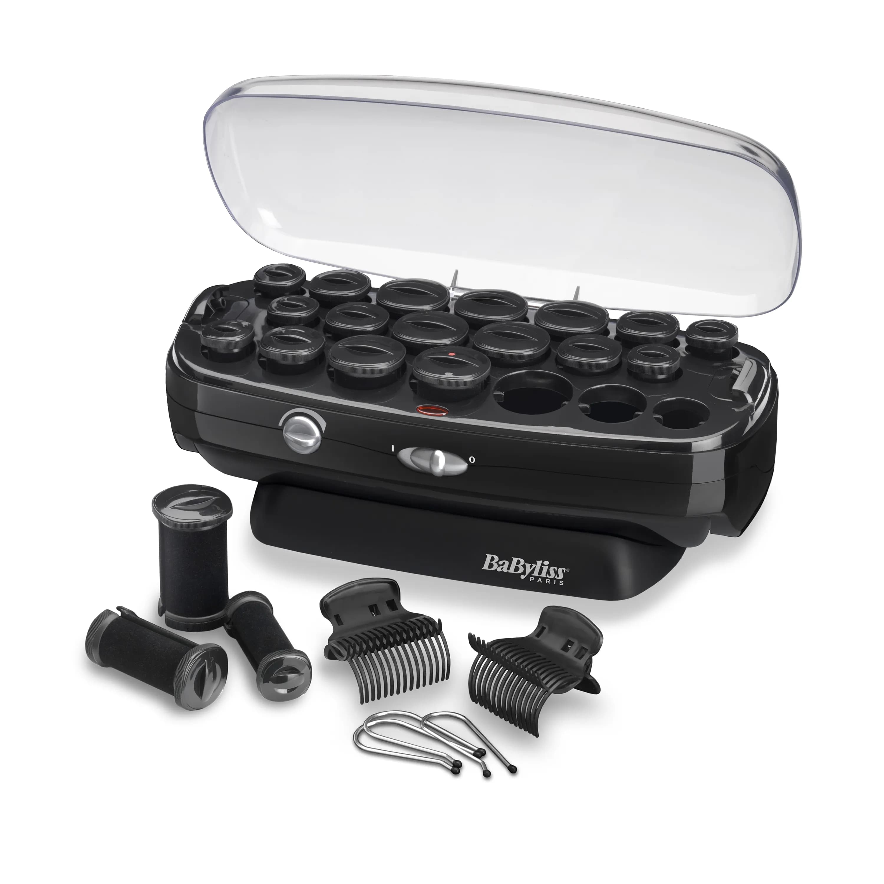 BaByliss Thermo-Ceramic RS035E Ionic -lämpörulla, musta/ruostumaton teräs