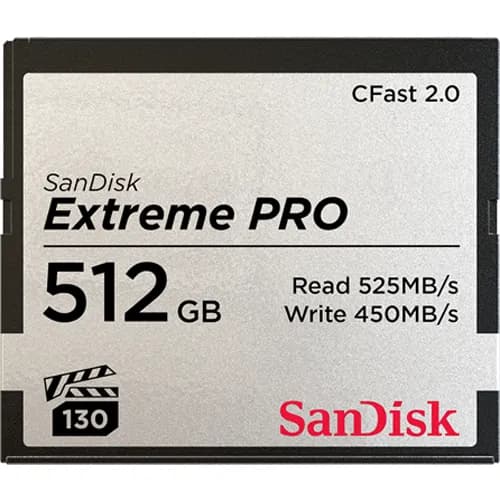SanDisk Extreme PRO 512 Gt CFast 2.0 VPG-130 -muistikortti