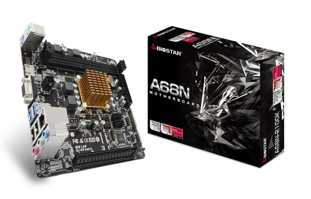 Biostar A68N-2100K Onboard AMD E1-6010 Mini-ITX -emolevy