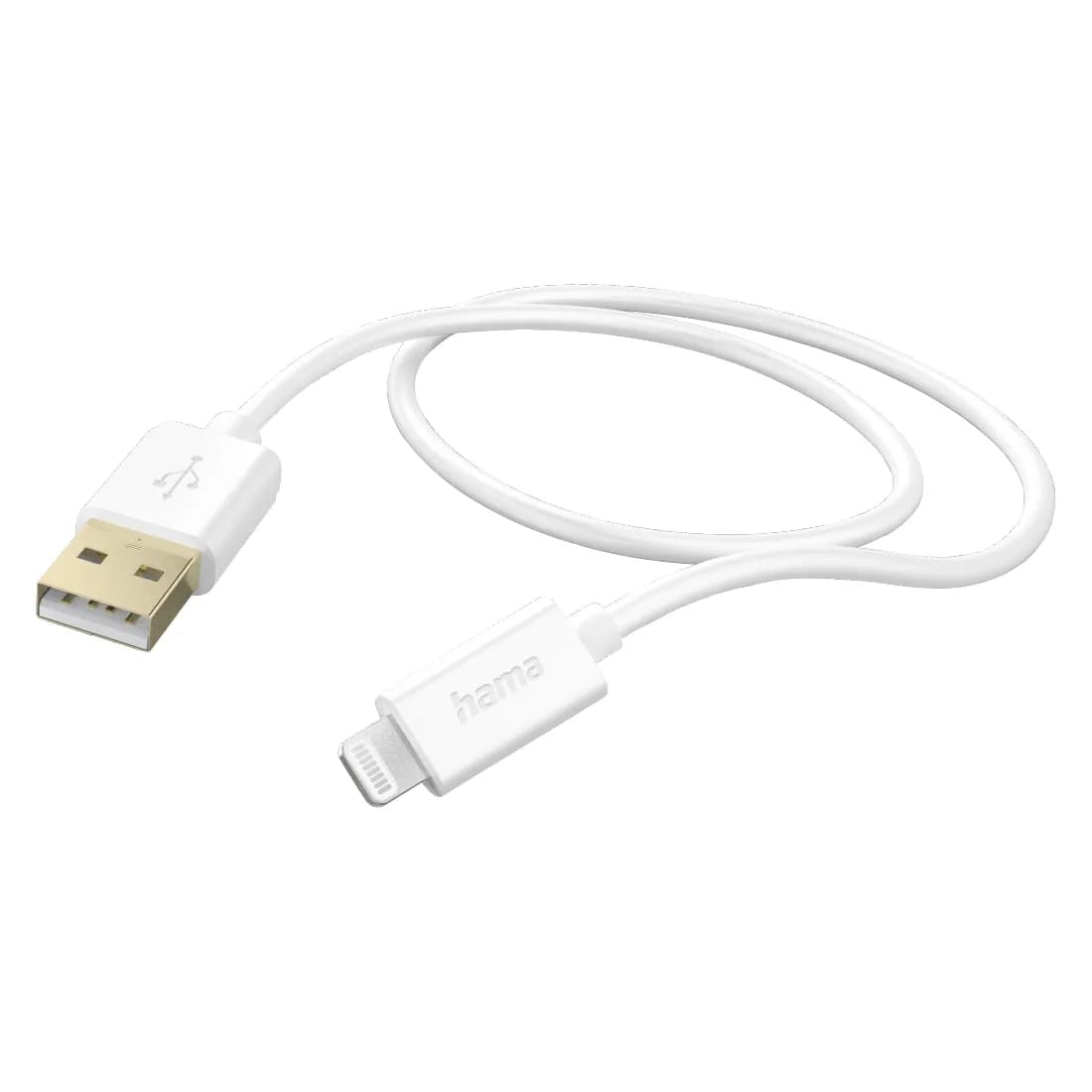 Hama Lightning – USB-A -kaapeli, 1,5 m, valkoinen