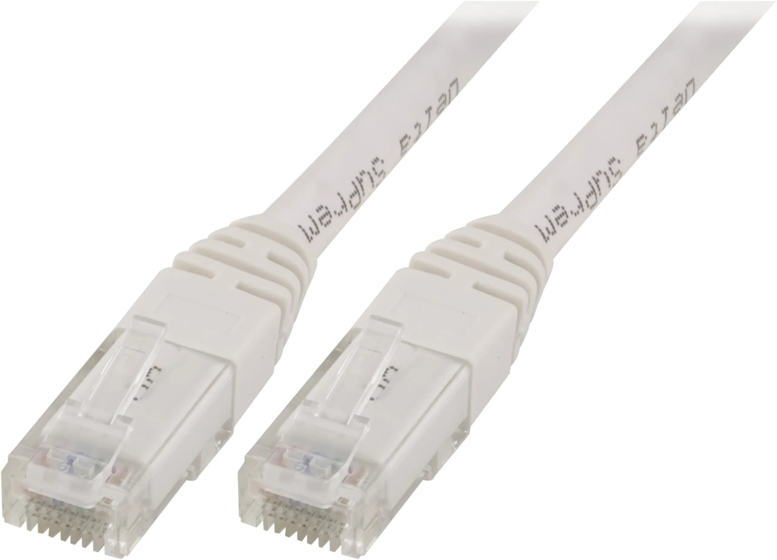 Deltaco Cat5e UTP RJ45 3m -verkkokaapeli, valkoinen