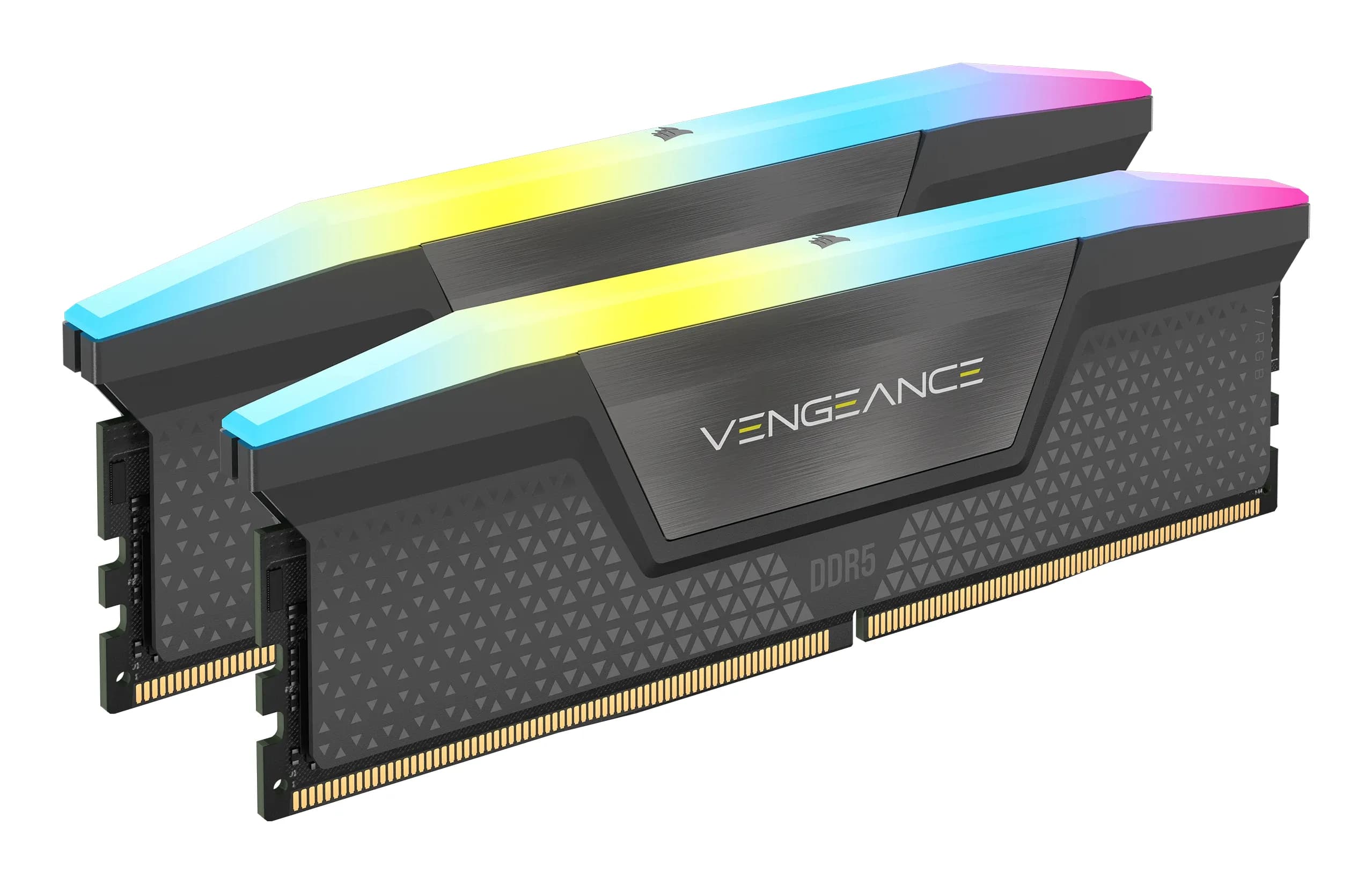 Corsair VENGEANCE RGB 96 Gt (2 x 48 Gt) DDR5 6000 MHz, CL36 -muisti, harmaa (EXPO)