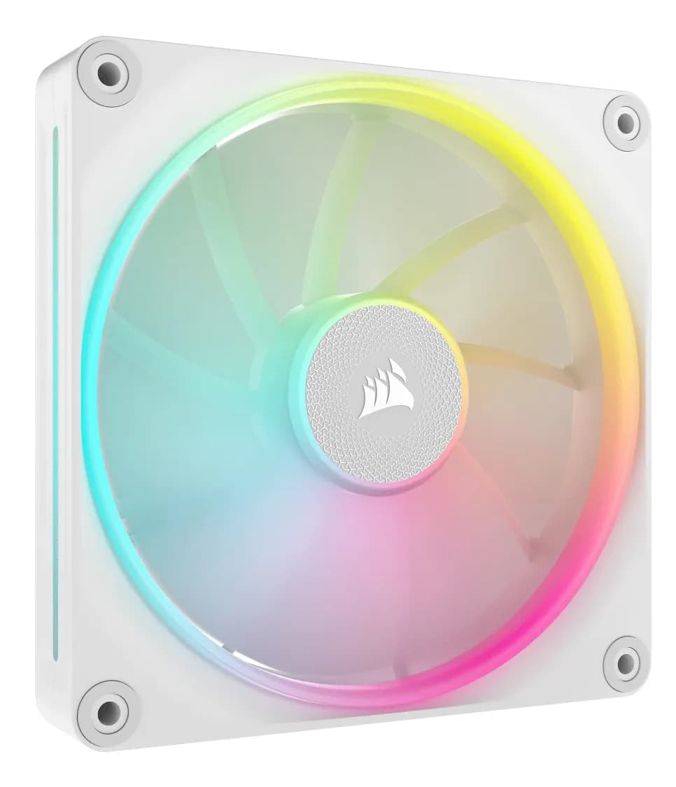 Corsair iCUE LINK LX140 PWM RGB -tuuletin, Magneettikupulilaakeri, 140 mm, valkoinen