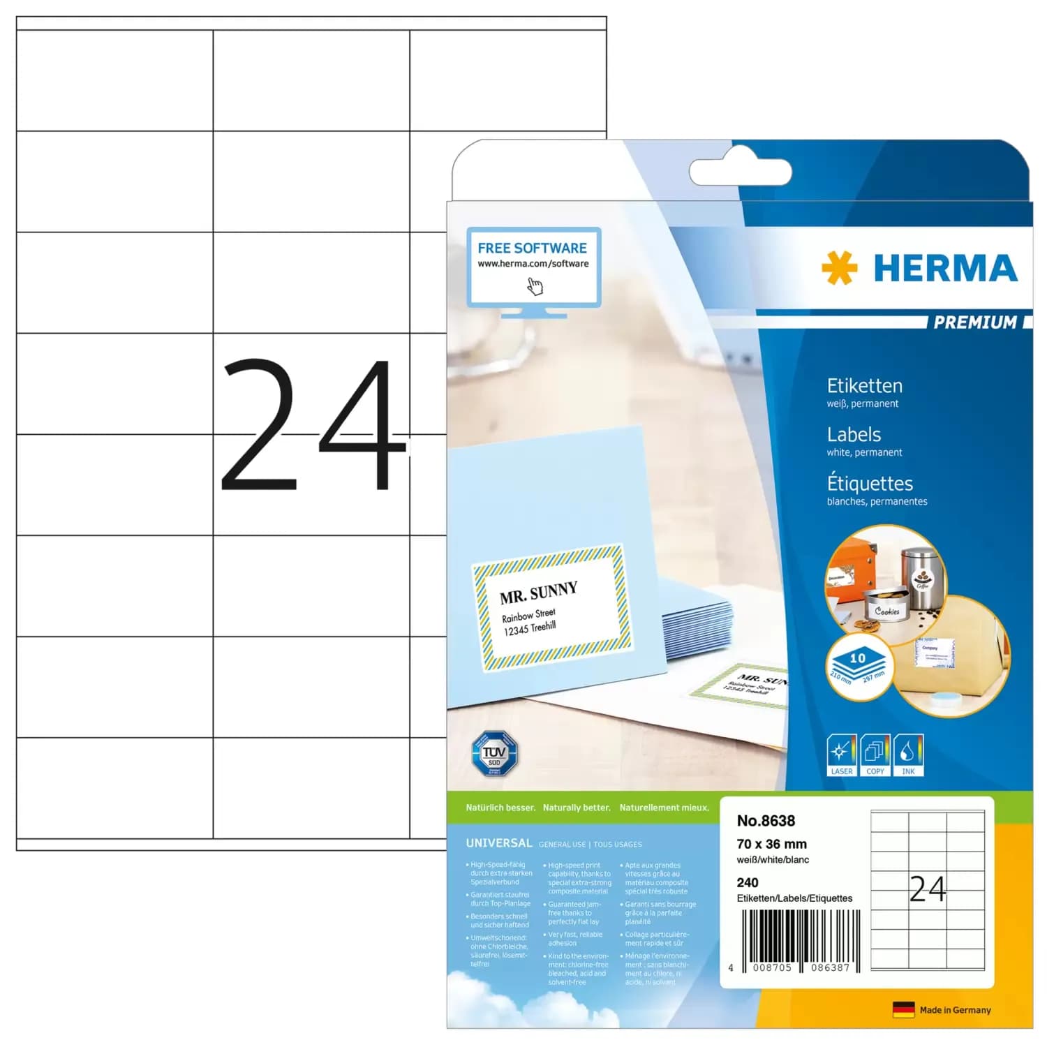 Herma label Premium 70x36 (240)