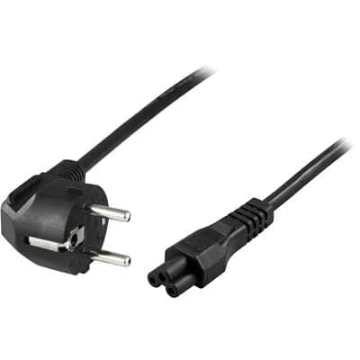 Maadoitettu laitekaapeli, kulma CEE 7/7 - suora IEC C5, 1m
