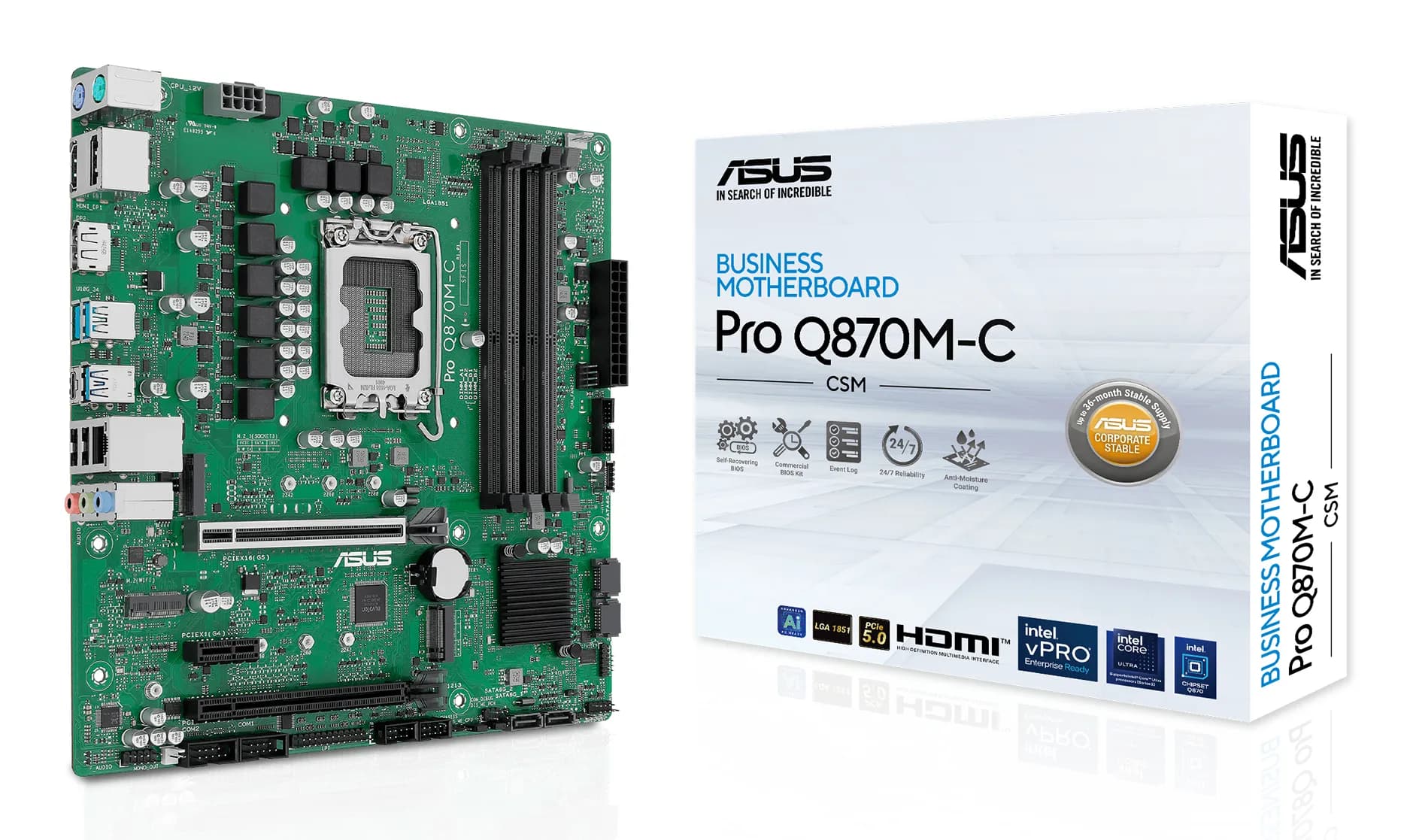 Asus Pro Q870M-C-CSM LGA1851 mATX -emolevy