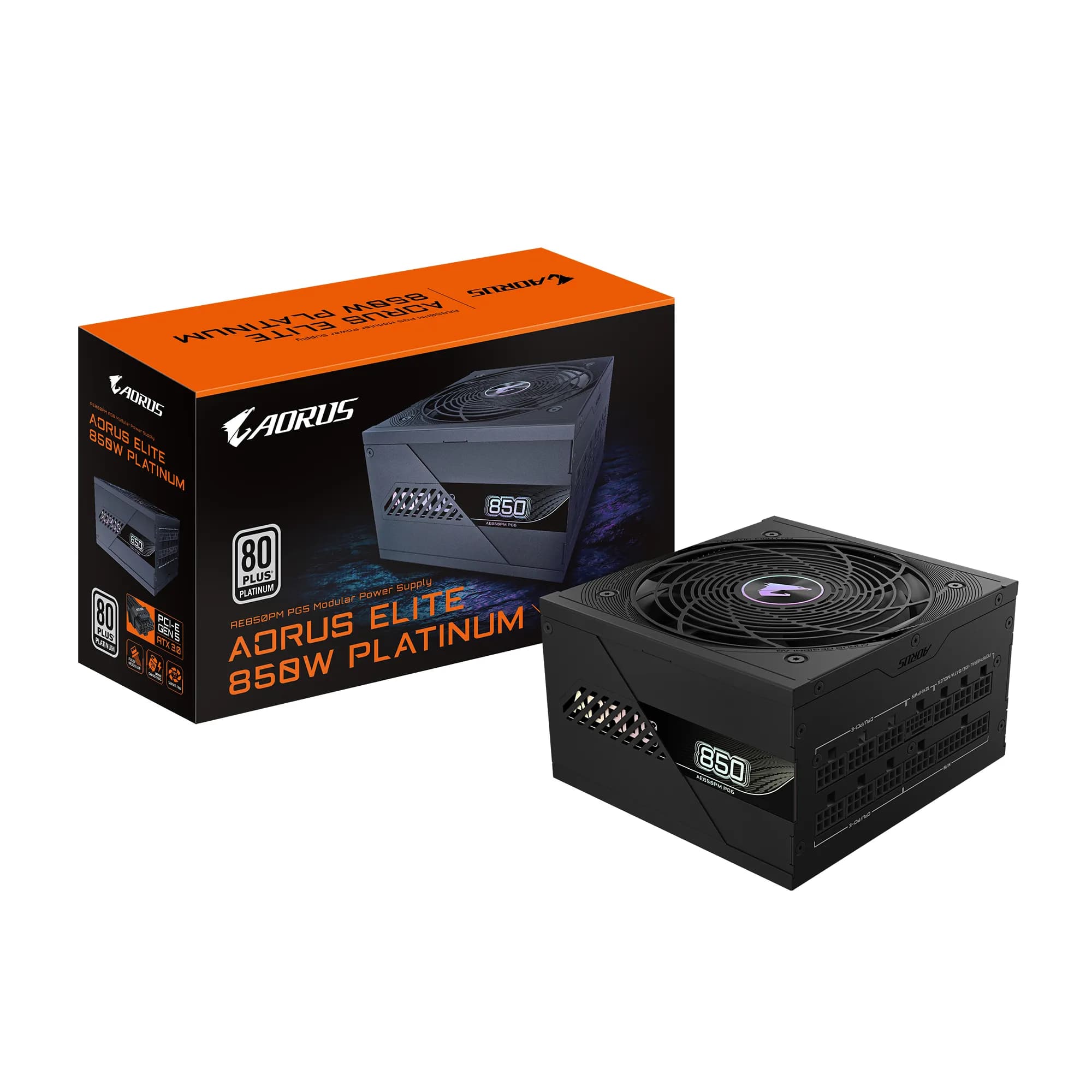 GIGABYTE AORUS ELITE AE850PM PG5 850W -virtalähde, 80 Plus Platinum