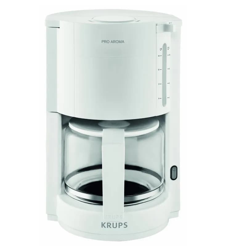 Krups ProAroma F30901 10 kupin -kahvinkeitin, valkoinen
