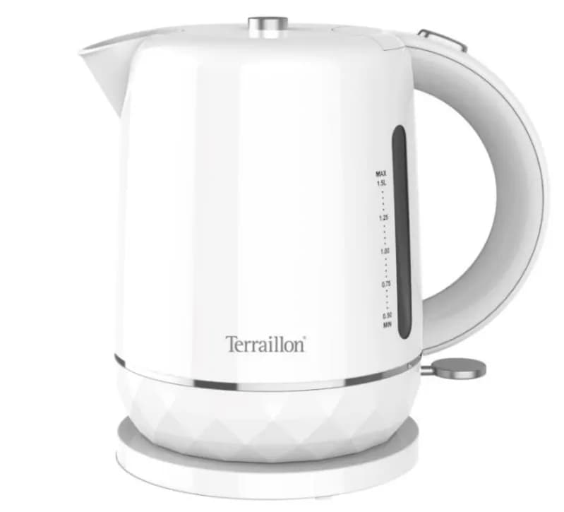 Terraillon Diamond -vedenkeitin, 1,5 l, 2200 W, valkoinen