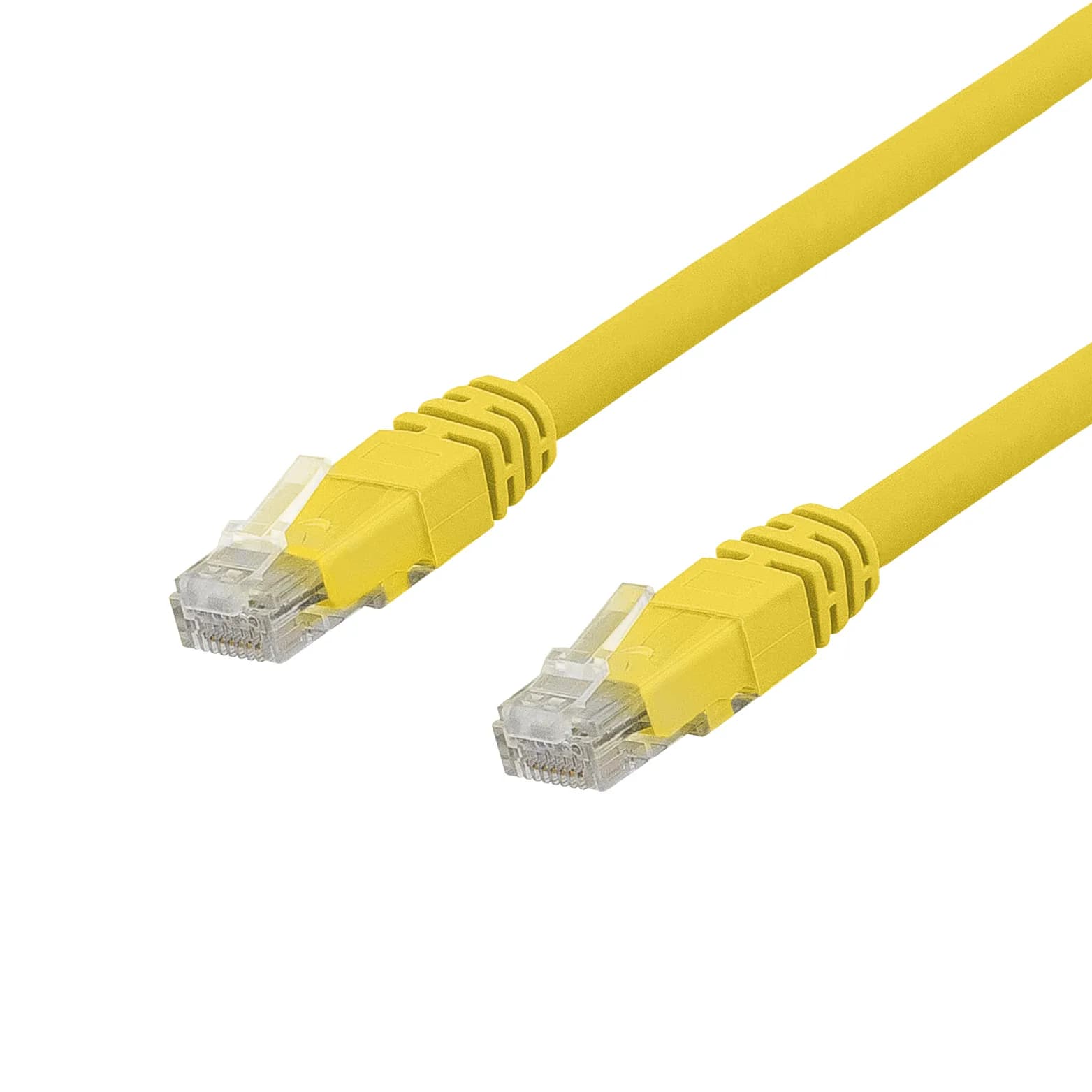 Deltaco Cat6a U/UTP RJ45 2m -verkkokaapeli, keltainen