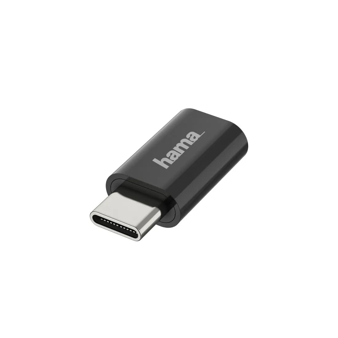 Hama USB-C - Micro-USB 2.0 -sovitin, Musta