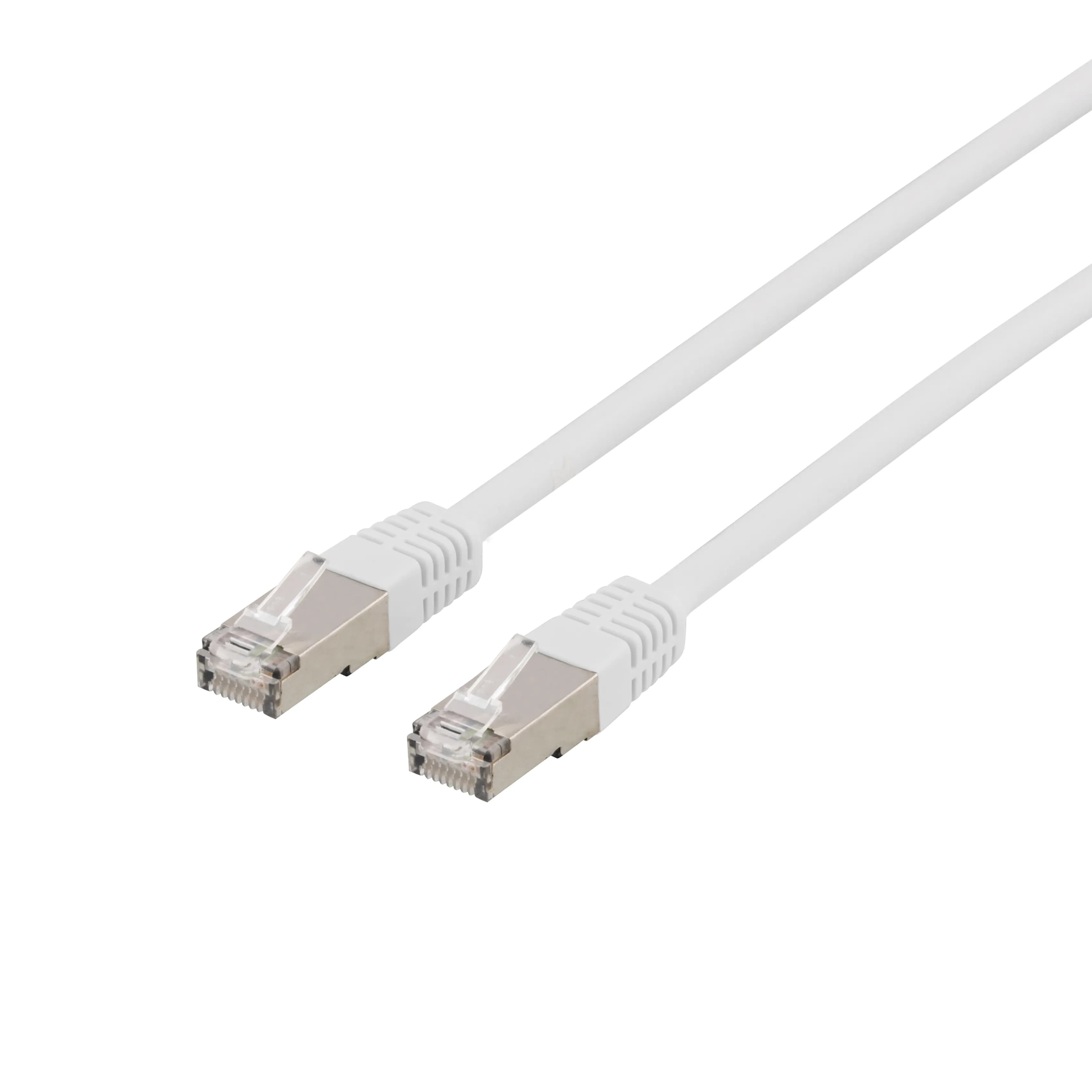 Deltaco Cat6a U/FTP RJ45 2m -verkkokaapeli, valkoinen