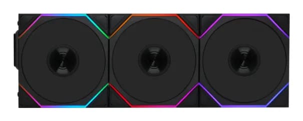 LIAN LI UNI FAN TL Wireless LCD 120, 120 mm, PWM, nestelaakeri, ARGB -tuuletinsarja, 3 kpl, musta