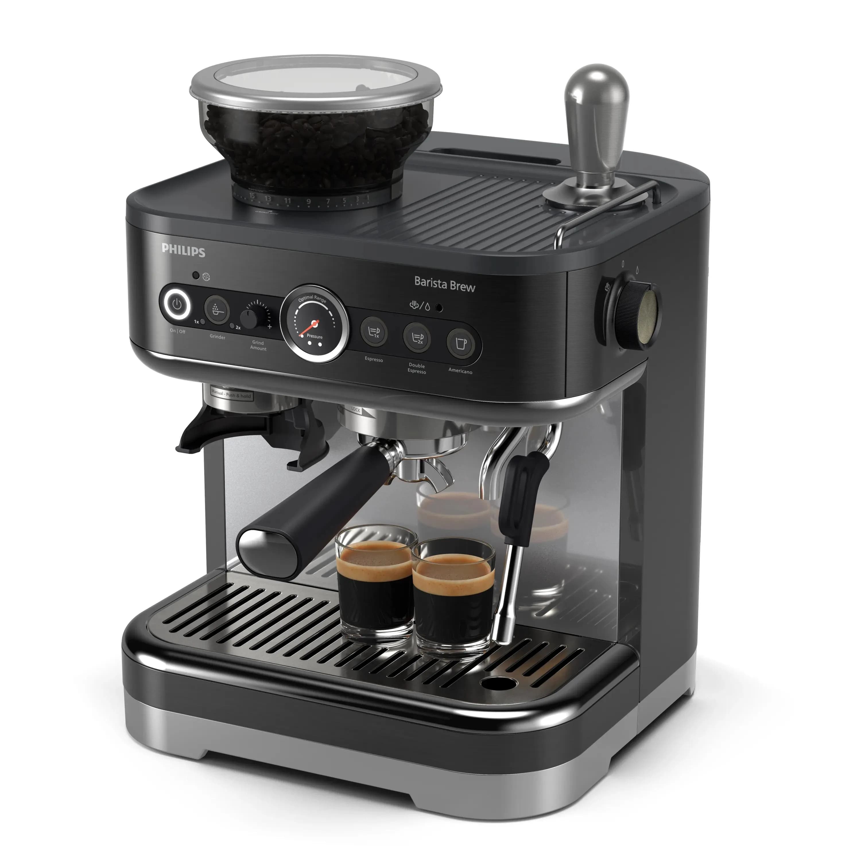 Philips Barista Brew PSA3218/10 -manuaalinen espressokone, musta