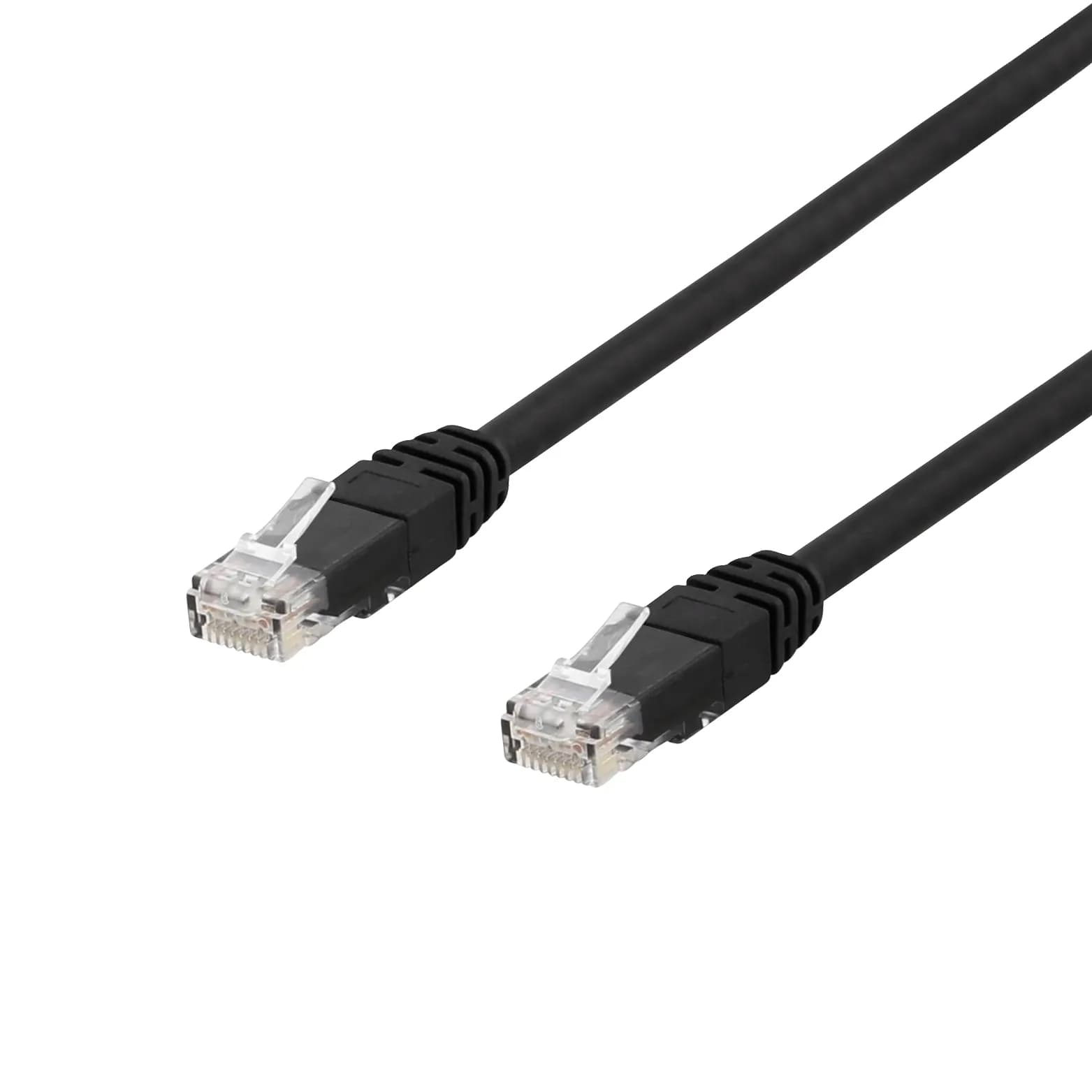 Deltaco Cat6a UTP RJ45 2m -verkkokaapeli, musta