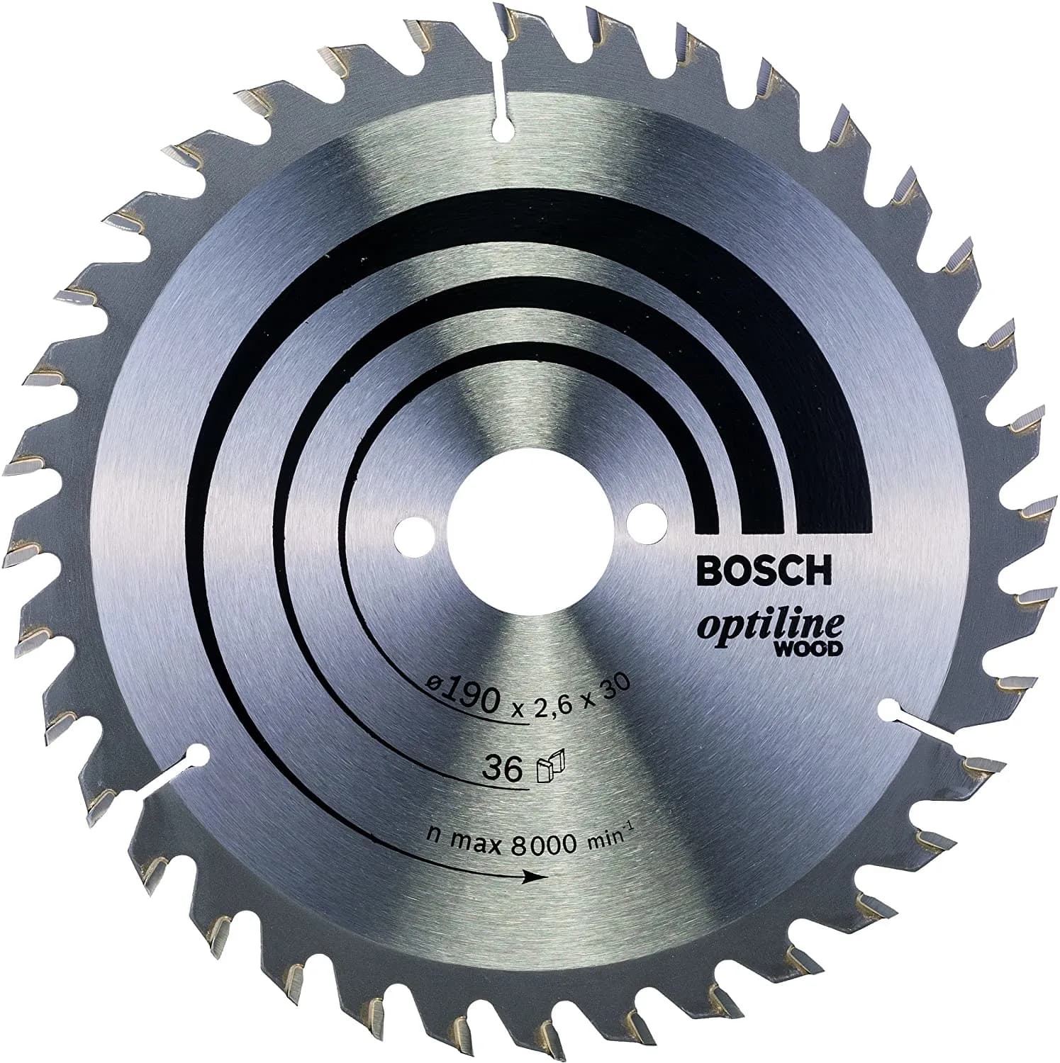 Bosch Optiline Wood - Rundsavsklinge - for træ - 190 mm - 36 tænder
