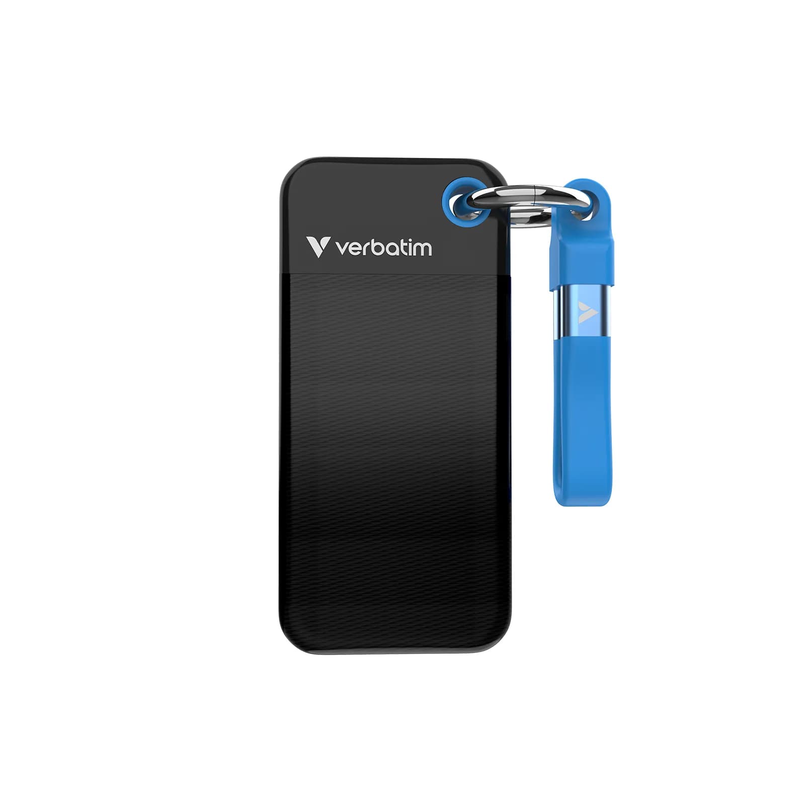 Verbatim Pocket SSD 2 Tt USB 3.2 Gen 2 (USB-C) -ulkoinen SSD, iskunkestävä, kannettava, musta/sininen