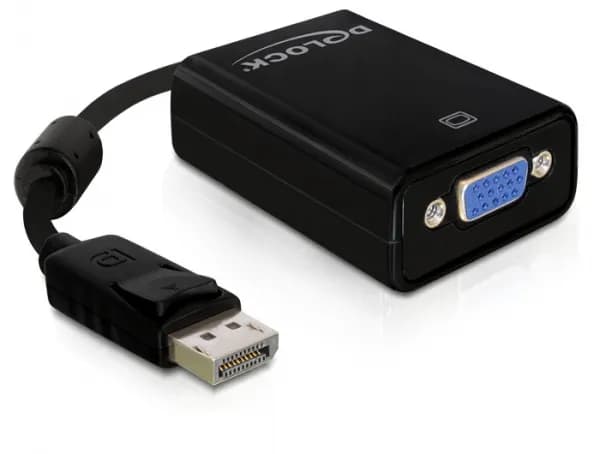 De-Lock VGA – DisplayPort -adapteri, Musta