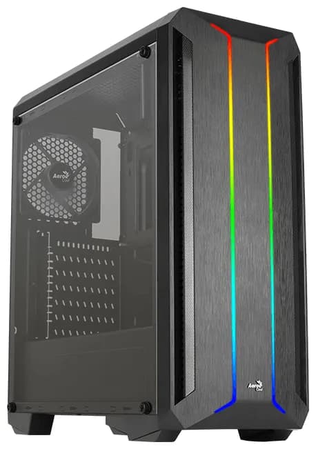 Aerocool Skyline -miditornikotelo RGB-valaistuksella, musta