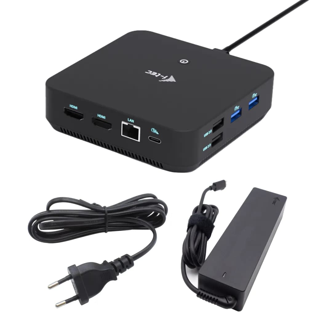 I-TEC USB-C DP Dual HDMI Docking Station, PD 100W + PSU 100W