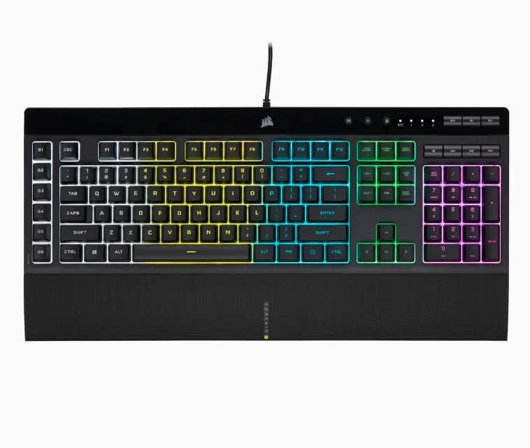 CORSAIR K55 RGB PRO -pelinäppäimistö, Rubber Dome, musta