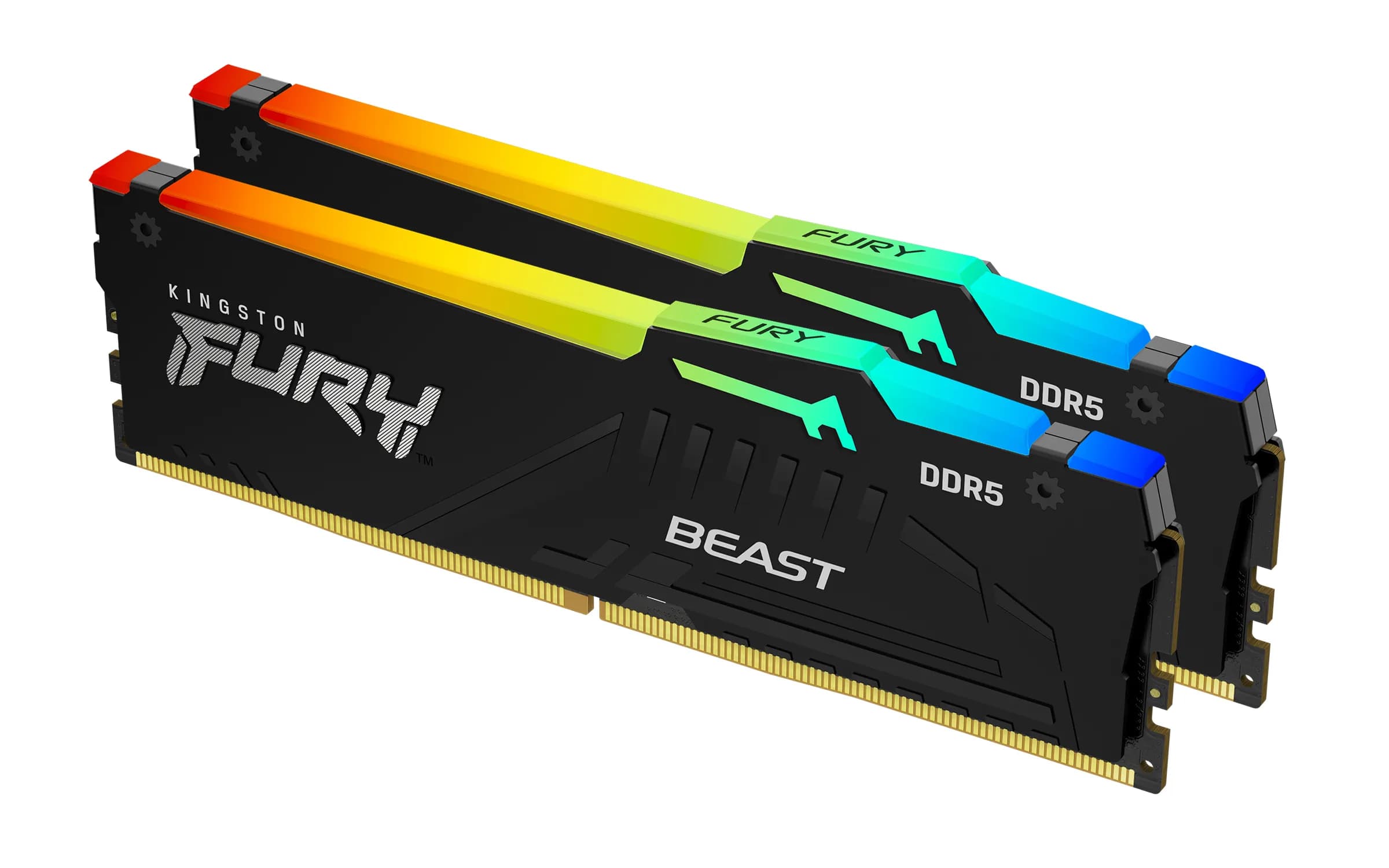 Kingston FURY Beast RGB 64 Gt (2 x 32 Gt) DDR5 5600 MHz, CL40 -muisti (EXPO/XMP)