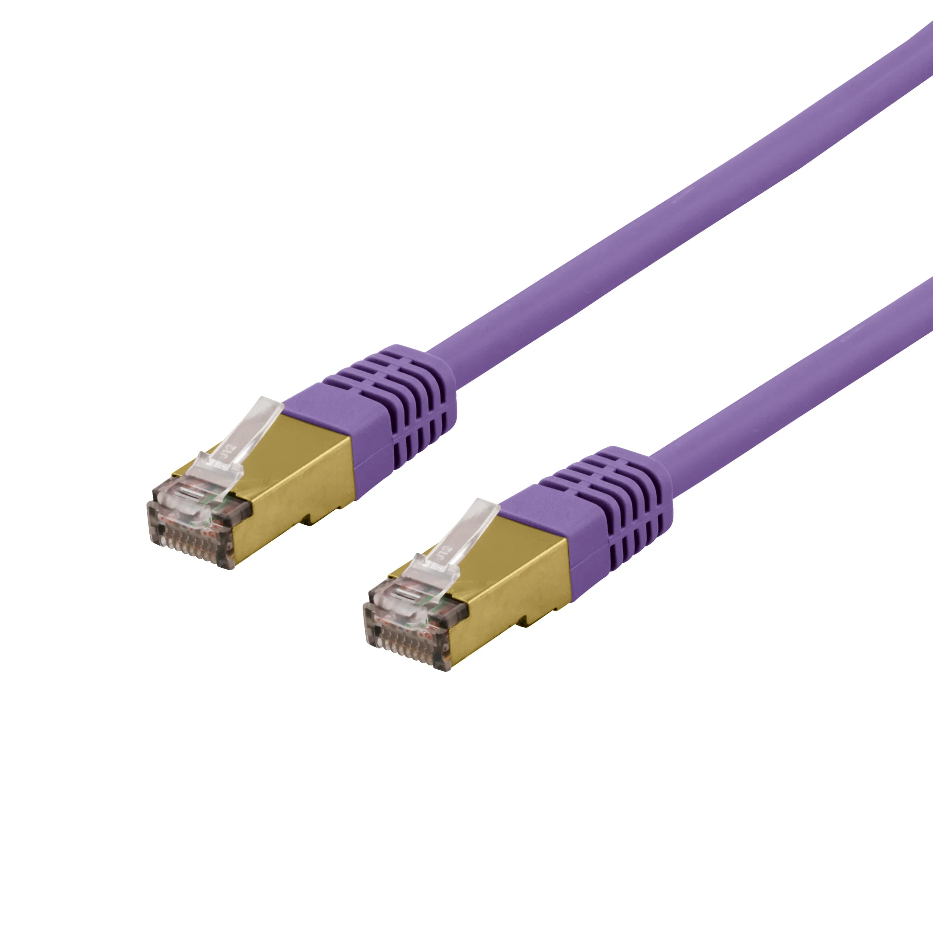 Deltaco Cat6a S/FTP RJ45 2m -verkkokaapeli, violetti
