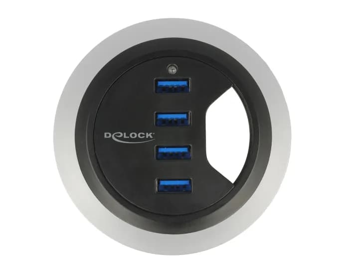 DeLOCK pöytään upotettava USB 3.0 -hubi, 4 x USB-A naaras