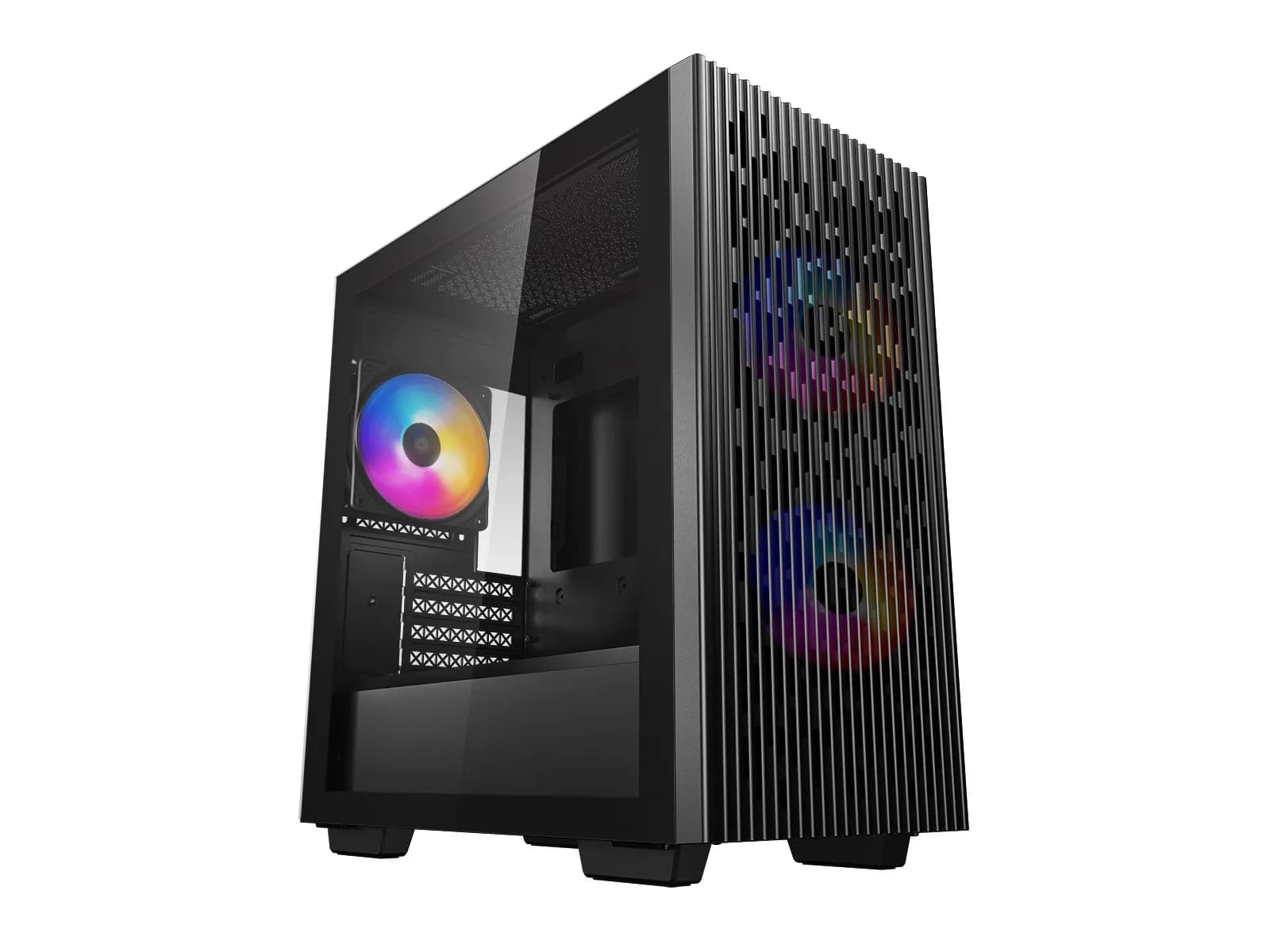 DeepCool MATREXX 40 3FS -micro-ATX-kotelo ikkunalla ja RGB-valaistuksella, musta