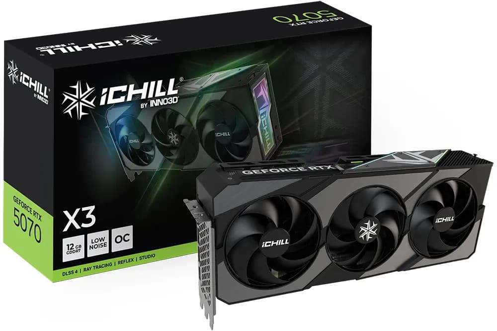 Inno3D GeForce RTX 5070 iCHILL X3 OC 12 Gt -näytönohjain