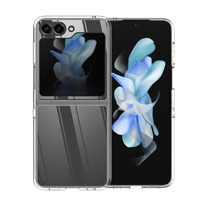 Insmat Clear Cover Galaxy Z Flip5 -suojakuori, läpinäkyvä