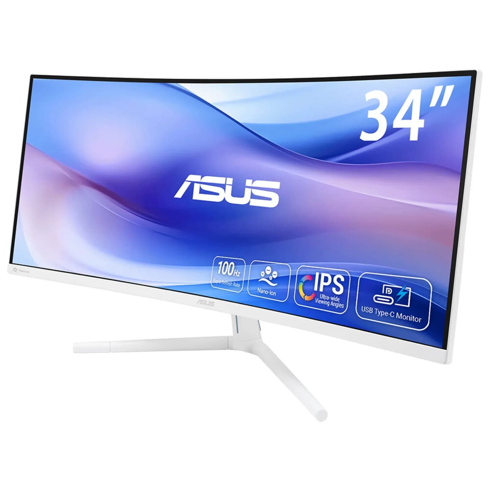 ASUS Eye Care VU34WCIP-W 34"" UWQHD, VA, USB-C hub -kaareva näyttö