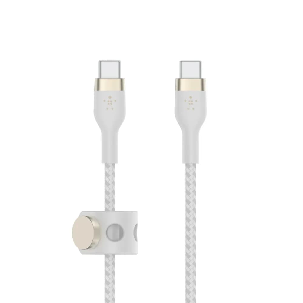 Belkin BoostCharge Pro Flex USB-C -kaapeli, 60 W, 3 m, valkoinen