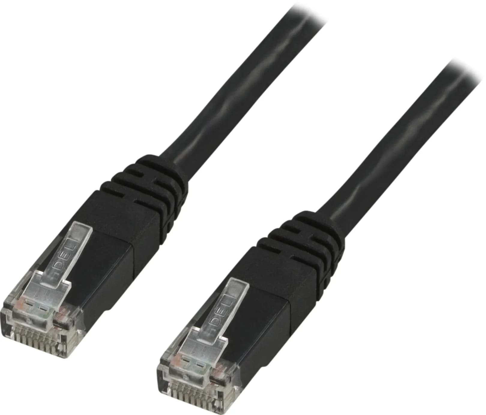 Deltaco Cat5e U/UTP RJ45 2m -verkkokaapeli, musta