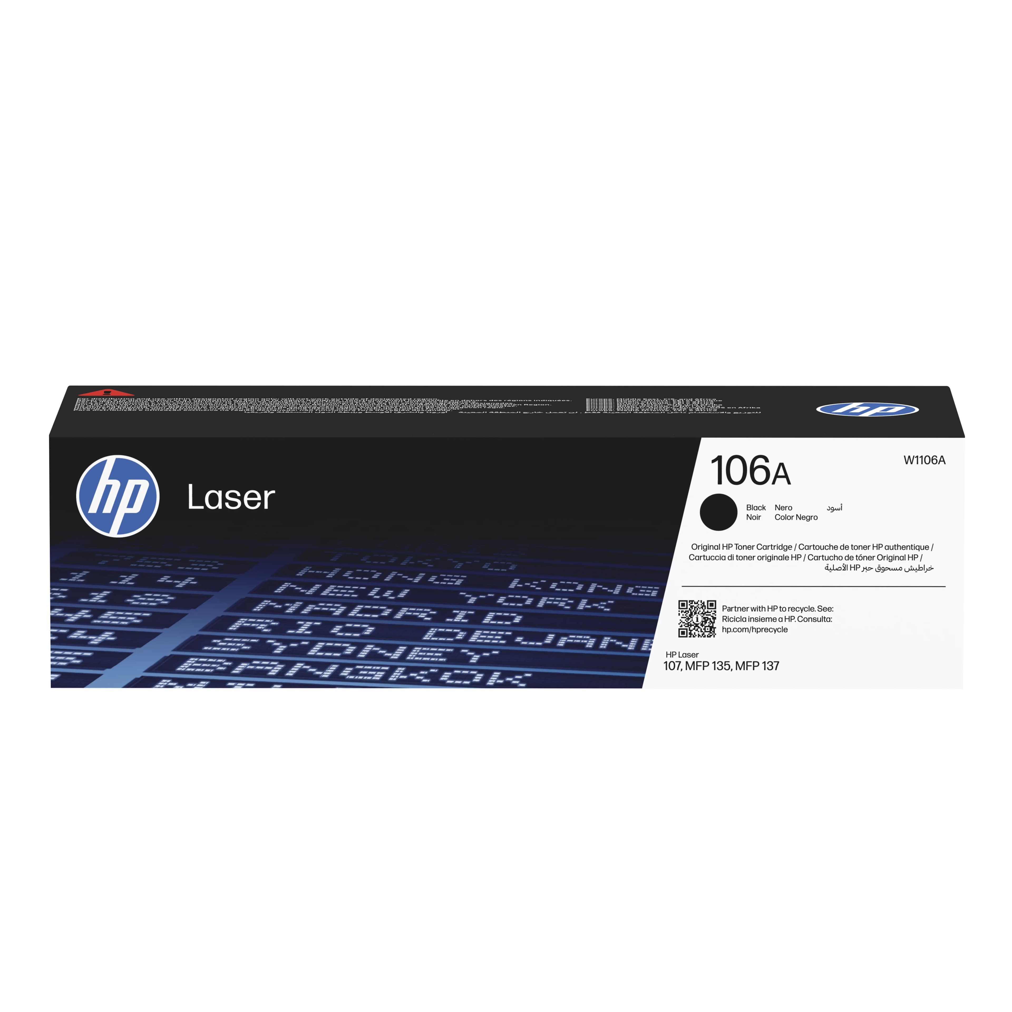 HP 106A-laservärikasetti, musta